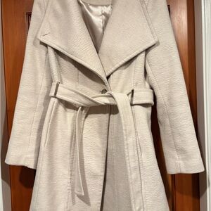 Calvin Klein Cream Trench Coat with Belt